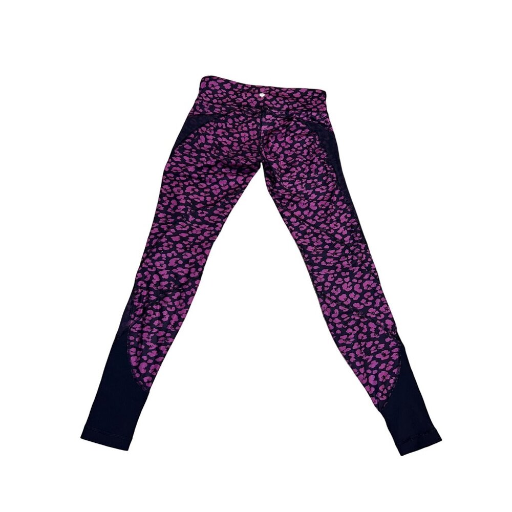Lululemon Leggings Pink Leopard Print Size 6